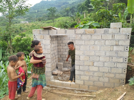 New Toilets built for Coc Pai families