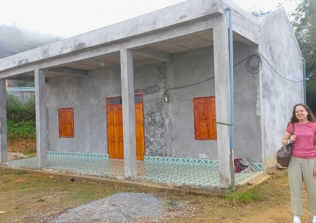 Visit to homes under reconstruction after Typhoon YAGI