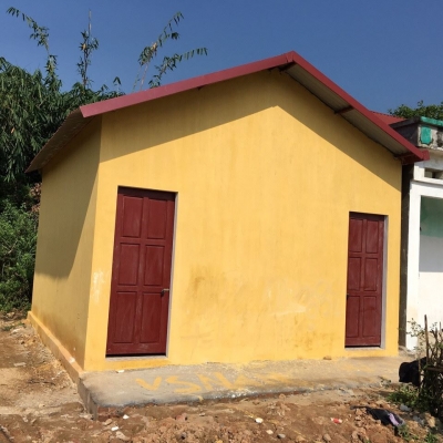 Built new bathrooms for two primary schools in remote villages in the North East of Vietnam