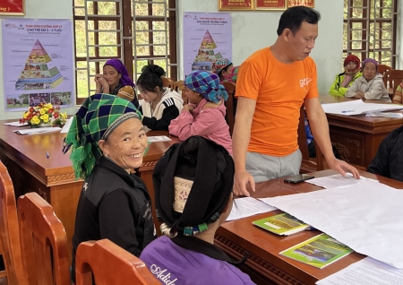 The trainings on healthy diet in Ban Ngo and Nam Dan have started