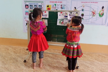 Personal hygiene is learned by playing